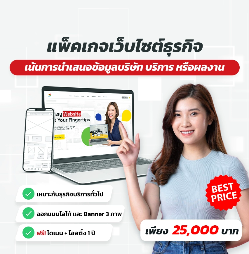 แพ็คเกจเว็บธุรกิจ